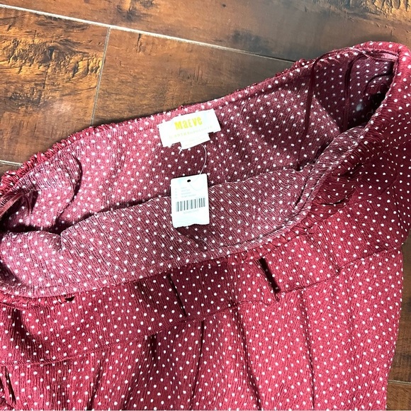 ANTHROPOLOGIE Maeve Rita Ruffled One Shoulder Top Polka Dot Size Small P NWT - Picture 11 of 16